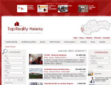 Tablet Screenshot of objekty.reality-malacky.eu